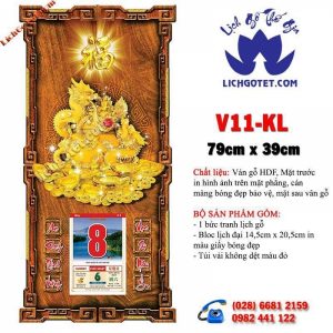 LỊCH GỖ TẾT SONG LONG CHẦU NGUYỆT